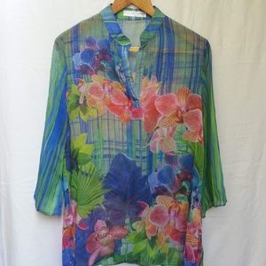 Beautiful printed chiffon tunic